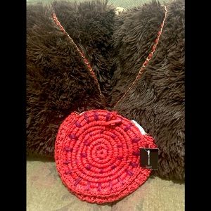 Red shoulder bag